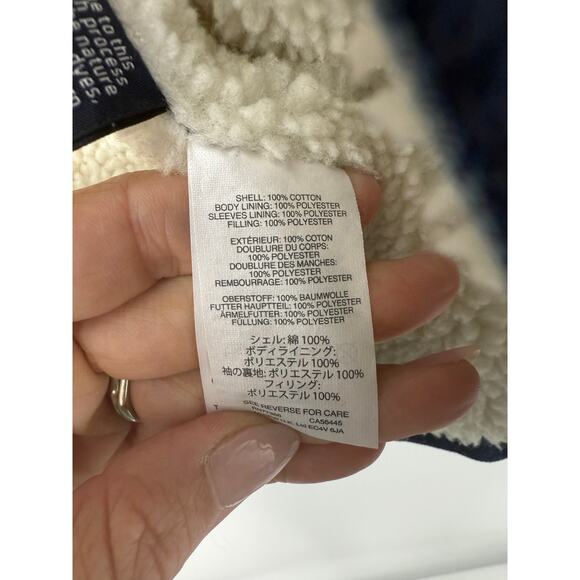 J.Crew Sherpa Lined Denim Jacket Medium | Cozy Jean Trucker Coat - Picture 8 of 10